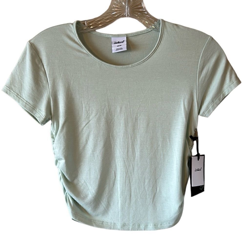 NEW J.o&co Seafoam Green Crop Top